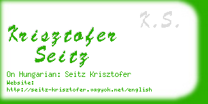 krisztofer seitz business card